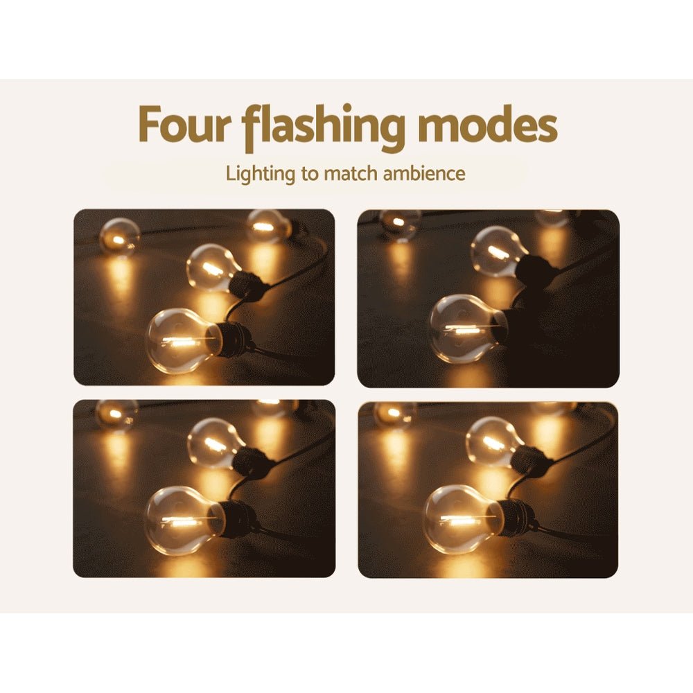 34m Solar Festoon String Lights Outdoor Christmas Light 30 LEDs - Home & Garden > Lighting - Rivercity House & Home Co. (ABN 18 642 972 209) - Affordable Modern Furniture Australia