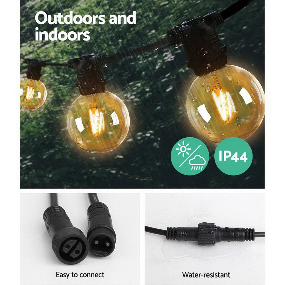 59m LED Festoon Lights Sting Lighting Kits Wedding Outdoor Party - Occasions > Lights - Rivercity House & Home Co. (ABN 18 642 972 209) - Affordable Modern Furniture Australia