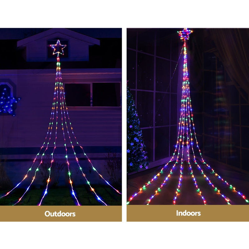 5M Christmas Curtain Lights LED Motif Fairy String Light Outdoor - Rivercity House & Home Co. (ABN 18 642 972 209) - Affordable Modern Furniture Australia