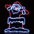 Santa Shape Outdoor Christmas Lights Motif LED 101cm