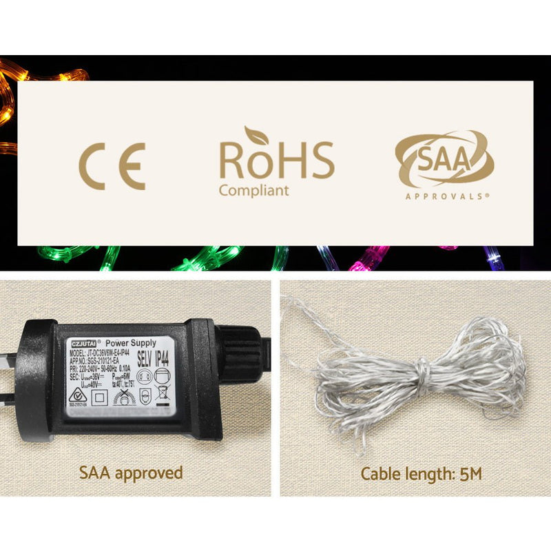 Jingle Jollys Christmas Lights Motif LED Rope Light Train Xmas Decor - Occasions > Christmas - Rivercity House & Home Co. (ABN 18 642 972 209)