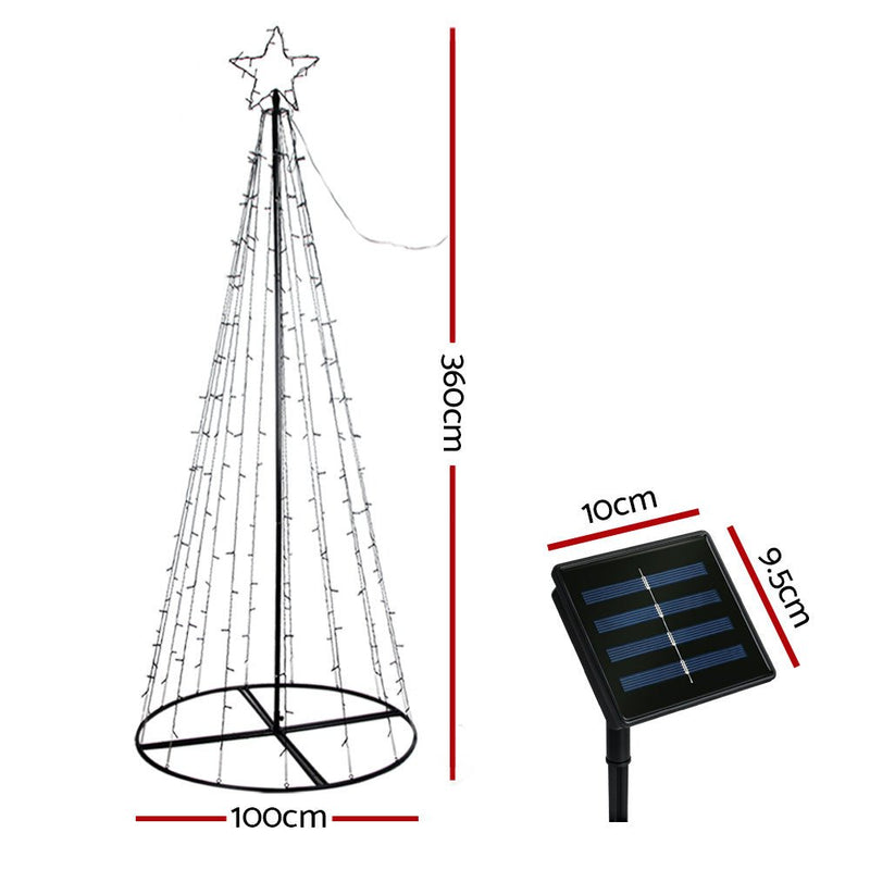 Solar Christmas Tree 3.6M LED 8 Light Modes - Occasions > Christmas - Rivercity House & Home Co. (ABN 18 642 972 209) - Affordable Modern Furniture Australia