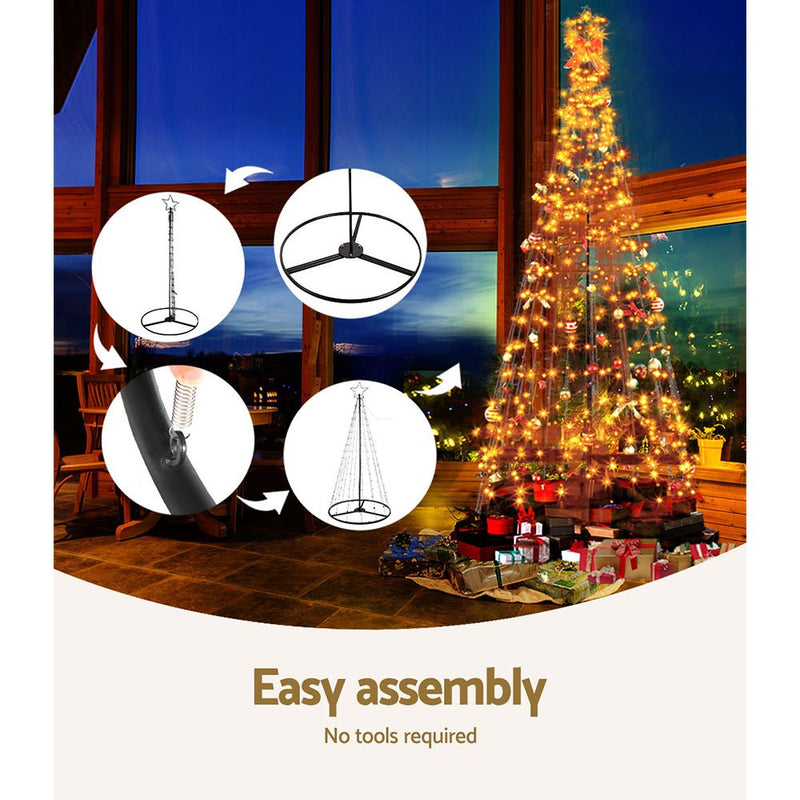 Solar Christmas Tree 3.6M LED 8 Light Modes - Occasions > Christmas - Rivercity House & Home Co. (ABN 18 642 972 209) - Affordable Modern Furniture Australia