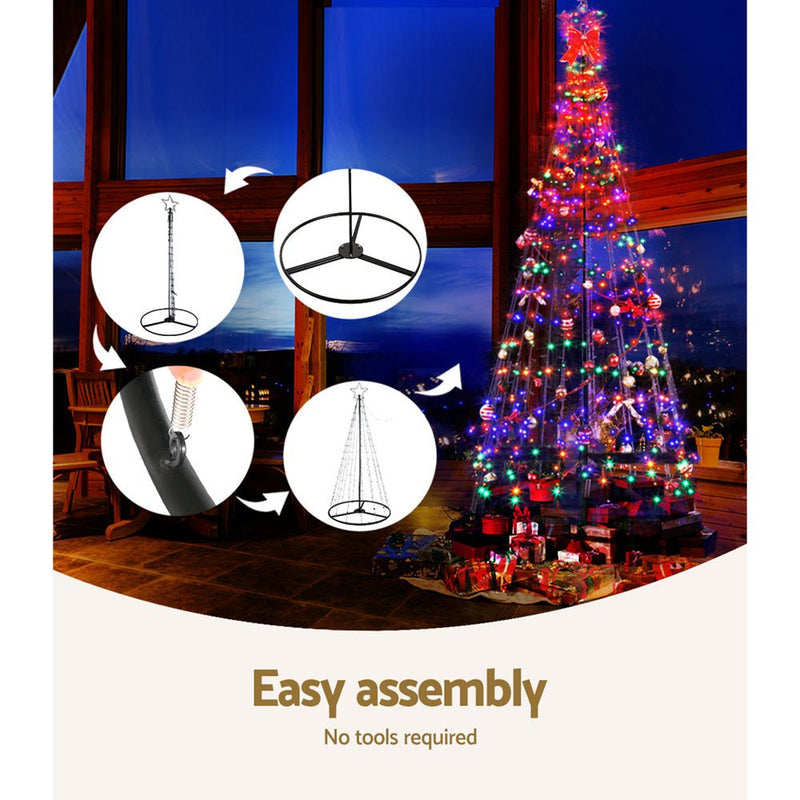 Solar Christmas Tree 3.6M Coloured LED 8 Light Modes - Occasions > Christmas - Rivercity House & Home Co. (ABN 18 642 972 209) - Affordable Modern Furniture Australia