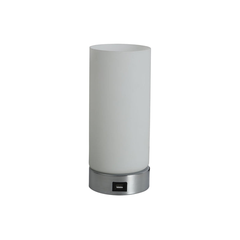Julie Cylinder Touch Lamp with USB Port - Home & Garden > Lighting - Rivercity House & Home Co. (ABN 18 642 972 209) - Affordable Modern Furniture Australia