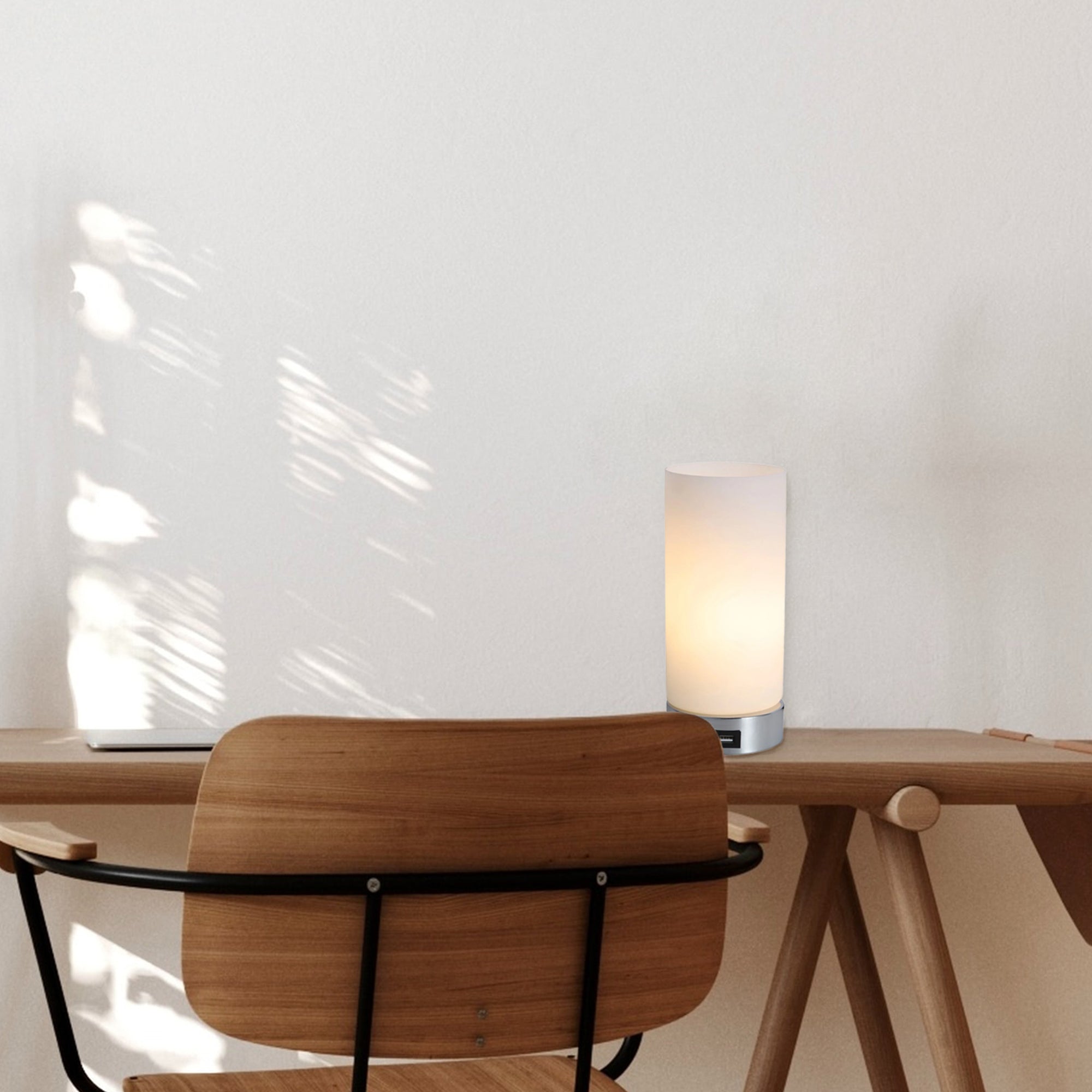 Julie Cylinder Touch Lamp with USB Port - Home & Garden > Lighting - Rivercity House & Home Co. (ABN 18 642 972 209) - Affordable Modern Furniture Australia