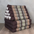 Jumbo Thai Triangle Pillow Three-Folds Brown