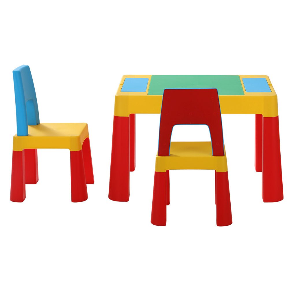 3PCS Kids Table and Chairs Set Activity Toys Storage Box Desk Blocks - Baby & Kids > Kid's Furniture - Rivercity House & Home Co. (ABN 18 642 972 209) - Affordable Modern Furniture Australia