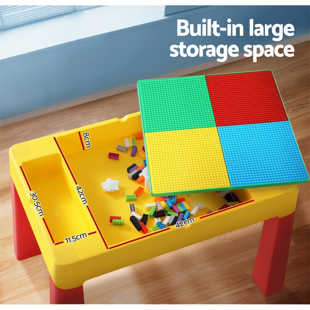 3PCS Kids Table and Chairs Set Activity Toys Storage Box Desk Blocks - Baby & Kids > Kid's Furniture - Rivercity House & Home Co. (ABN 18 642 972 209) - Affordable Modern Furniture Australia
