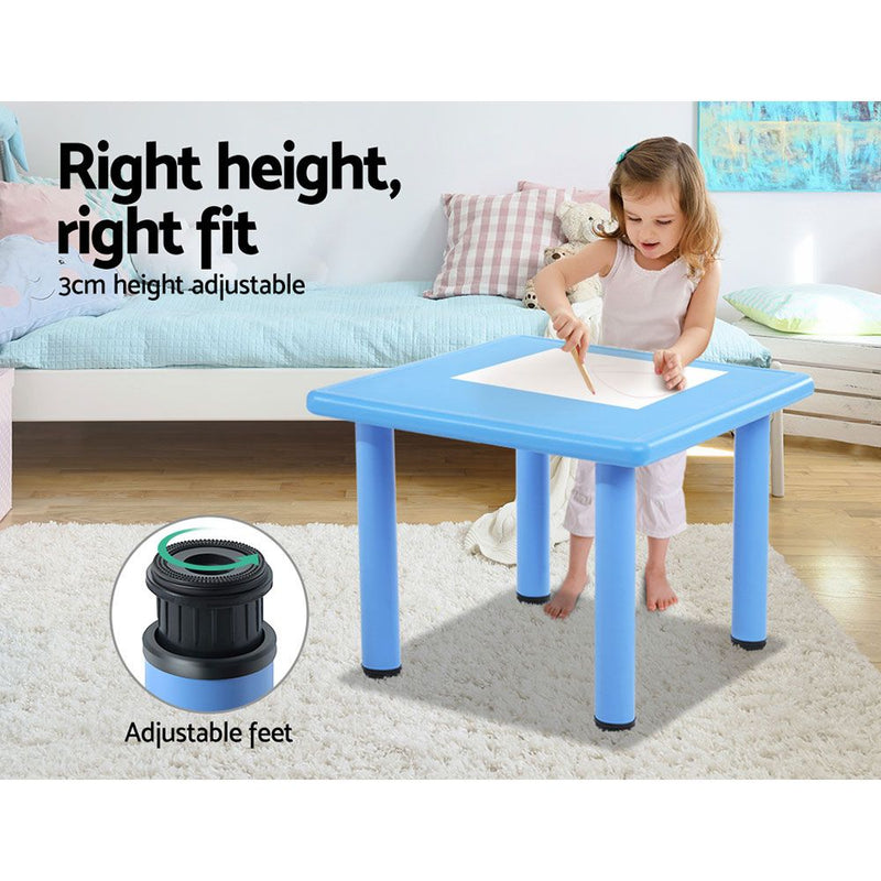 5 Piece Kids Table and Chair Set - Blue - Baby & Kids > Kid's Furniture - Rivercity House & Home Co. (ABN 18 642 972 209) - Affordable Modern Furniture Australia