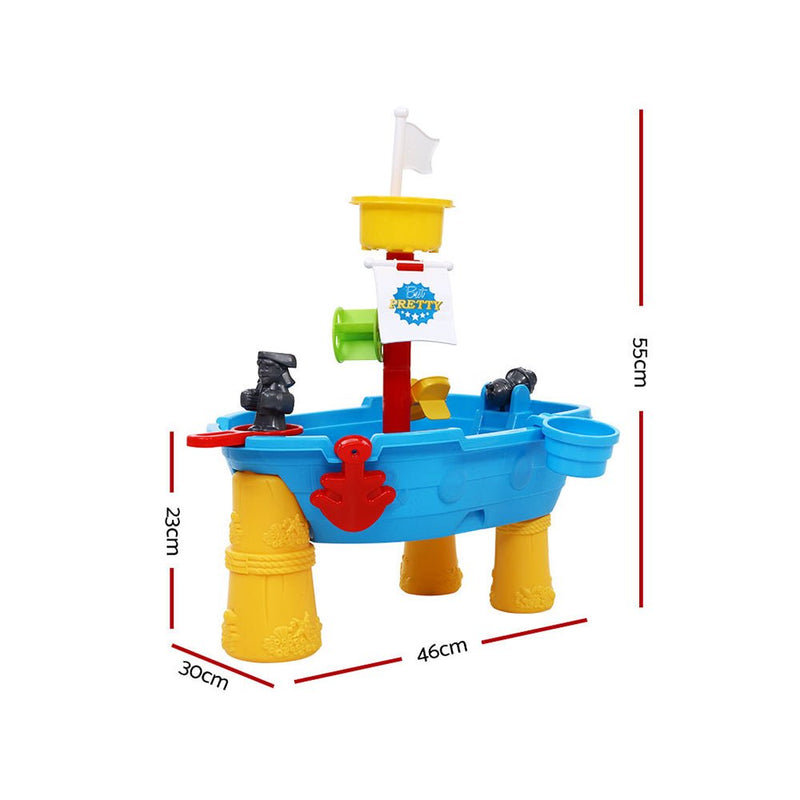 Kids Beach Sand and Water Toys Outdoor Table Pirate Ship Childrens Sandpit - Baby & Kids > Toys - Rivercity House & Home Co. (ABN 18 642 972 209) - Affordable Modern Furniture Australia