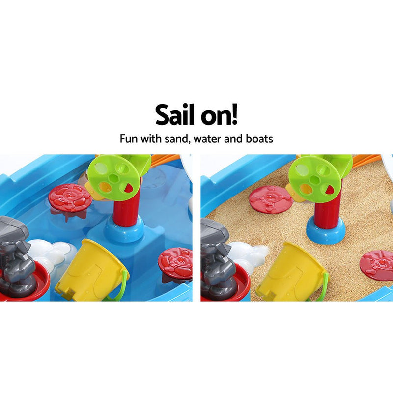 Kids Beach Sand and Water Toys Outdoor Table Pirate Ship Childrens Sandpit - Baby & Kids > Toys - Rivercity House & Home Co. (ABN 18 642 972 209) - Affordable Modern Furniture Australia