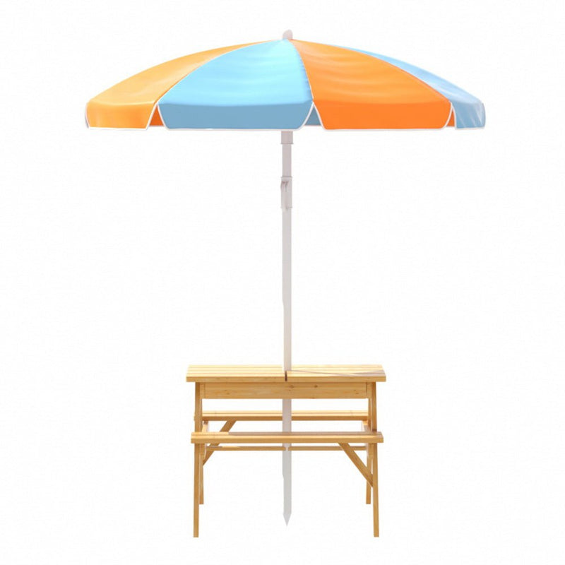 Kids Outdoor Table and Chairs Picnic Bench Set Umbrella Water Sand Pit Box - Baby & Kids > Kid's Furniture - Rivercity House & Home Co. (ABN 18 642 972 209) - Affordable Modern Furniture Australia
