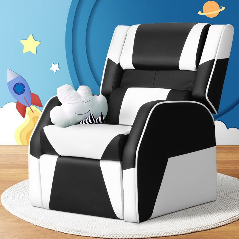 Keezi Kids Recliner Chair PU Leather Gaming Sofa Lounge Couch Children Armchair - Baby & Kids > Kid's Furniture - Rivercity House & Home Co. (ABN 18 642 972 209)