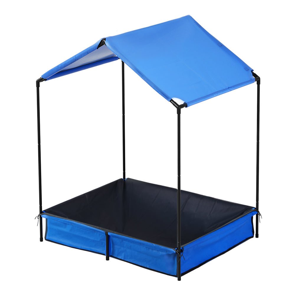 Keezi Kids Sandpit Metal Sandbox Sand Pit with Canopy Cover Outdoor Toys 120cm - Baby & Kids > Toys - Rivercity House & Home Co. (ABN 18 642 972 209) - Affordable Modern Furniture Australia