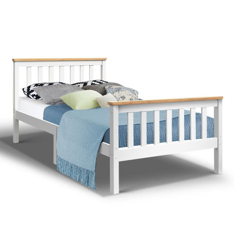 Kewarra Wooden King Single Bed Frame White - Furniture > Bedroom - Rivercity House & Home Co. (ABN 18 642 972 209) - Affordable Modern Furniture Australia