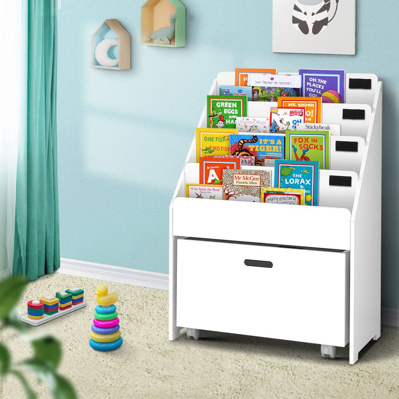 Kids Bookshelf Storage Organiser Bookcase Drawers Children Display Shelf - Baby & Kids > Kid's Furniture - Rivercity House & Home Co. (ABN 18 642 972 209) - Affordable Modern Furniture Australia