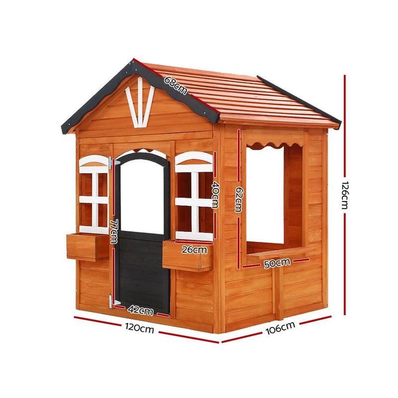 Kids Cubby House Wooden Outdoor Playhouse Timber Childrens Pretend Play - Baby & Kids - Rivercity House & Home Co. (ABN 18 642 972 209) - Affordable Modern Furniture Australia