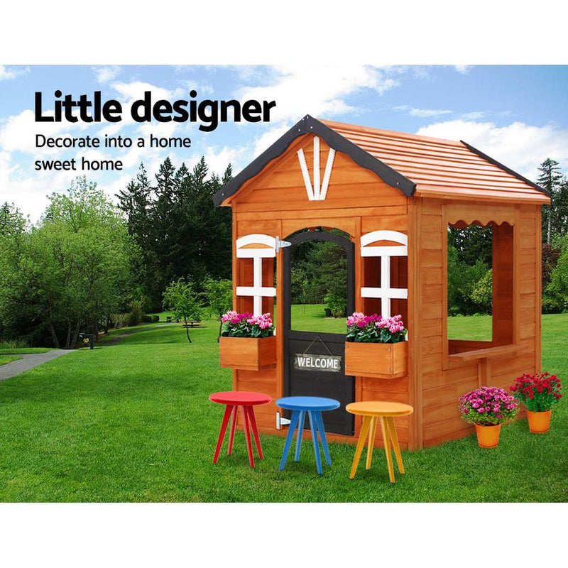 Kids Cubby House Wooden Outdoor Playhouse Timber Childrens Pretend Play - Baby & Kids - Rivercity House & Home Co. (ABN 18 642 972 209) - Affordable Modern Furniture Australia