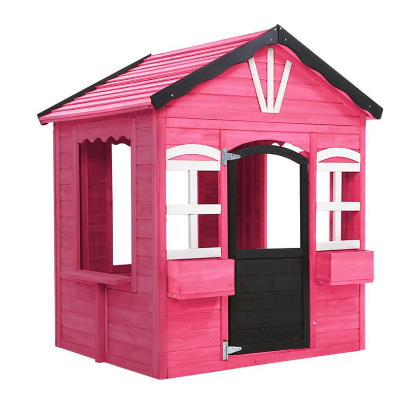 Kids Cubby House Wooden Outdoor Playhouse Timber Childrens Pretend Play - Baby & Kids - Rivercity House & Home Co. (ABN 18 642 972 209) - Affordable Modern Furniture Australia