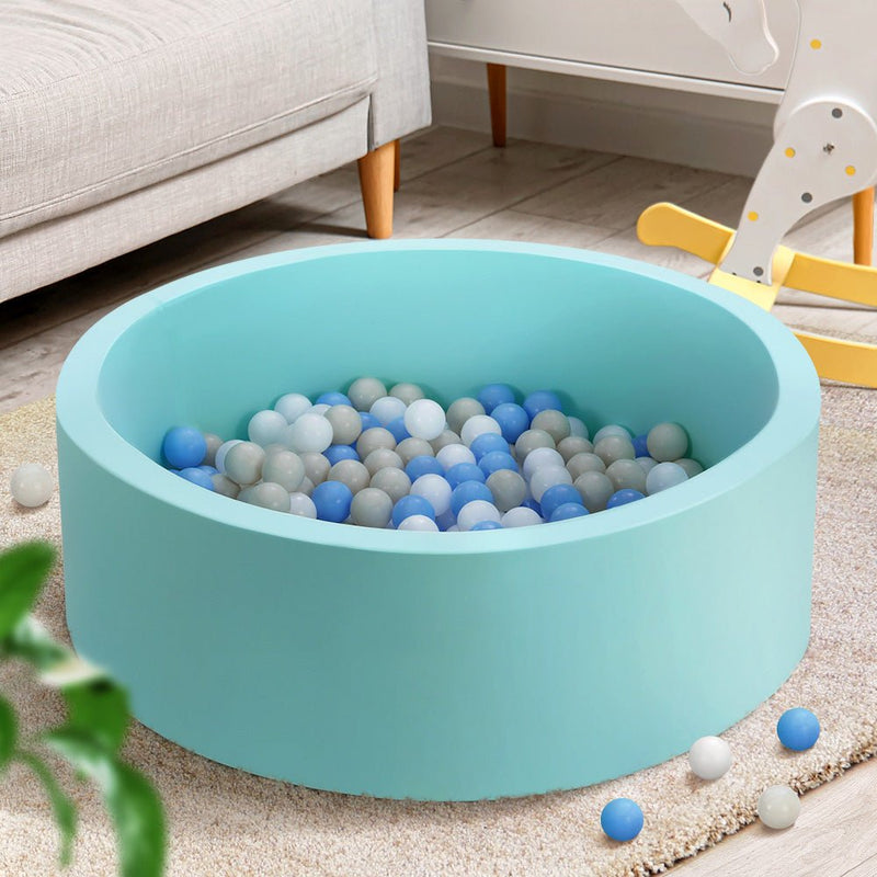 Kids Foam Ball Pit with 200 Balls - 90x30cm Blue - Baby & Kids - Rivercity House & Home Co. (ABN 18 642 972 209) - Affordable Modern Furniture Australia