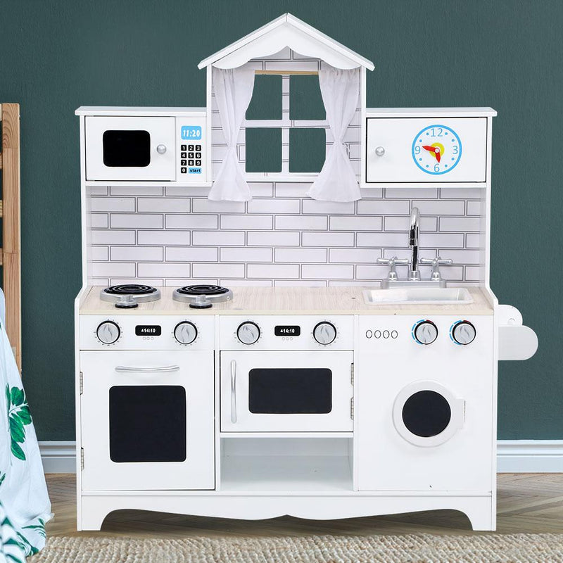Kids Kitchen Set Pretend Play Food Sets Childrens Utensils Toys White - Rivercity House & Home Co. (ABN 18 642 972 209) - Affordable Modern Furniture Australia