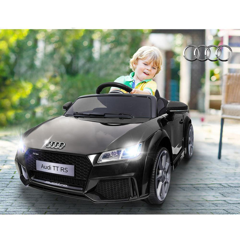 Kids Ride On Car Audi Licensed TT RS Black - Rivercity House & Home Co. (ABN 18 642 972 209) - Affordable Modern Furniture Australia