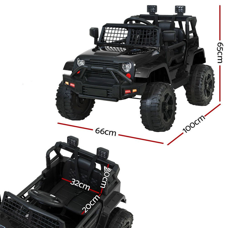 Kids Ride On Car Electric 12V Car Toys Jeep Battery Remote Control Black - Baby & Kids > Ride on Cars, Go-karts & Bikes - Rivercity House & Home Co. (ABN 18 642 972 209) - Affordable Modern Furniture Australia