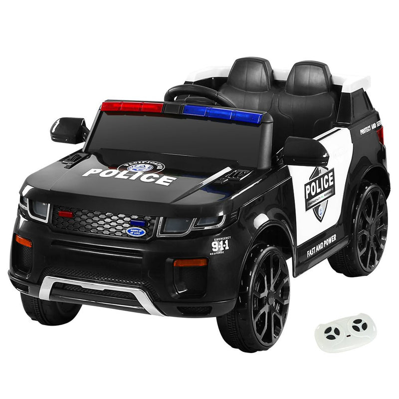 Kids Ride On Car Electric Patrol Police Toy Cars Remote Control 12V Black - Baby & Kids > Ride on Cars, Go-karts & Bikes - Rivercity House & Home Co. (ABN 18 642 972 209) - Affordable Modern Furniture Australia
