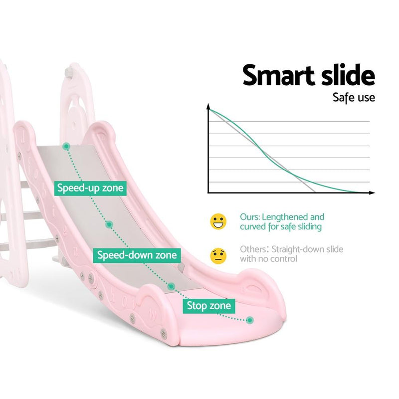 Kids Slide & Swing Outdoor Playground (Pink) - Baby & Kids - Rivercity House And Home Co.