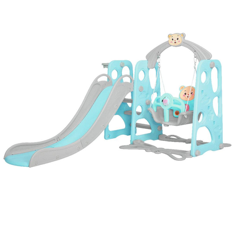 Kids Slide Swing Outdoor Slide Kids Playground Built-in Music Basketball - Baby & Kids - Rivercity House & Home Co. (ABN 18 642 972 209) - Affordable Modern Furniture Australia