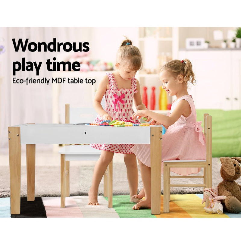 Kids Table Chair Set Children Storage Study Desk Toy Play Game Chalkboard - Baby & Kids > Kid's Furniture - Rivercity House & Home Co. (ABN 18 642 972 209) - Affordable Modern Furniture Australia