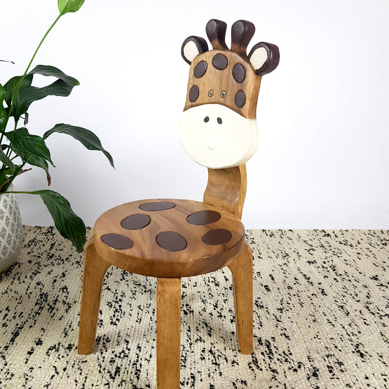 Kids Wooden Giraffe Chair - Furniture > Bar Stools & Chairs - Rivercity House & Home Co. (ABN 18 642 972 209) - Affordable Modern Furniture Australia