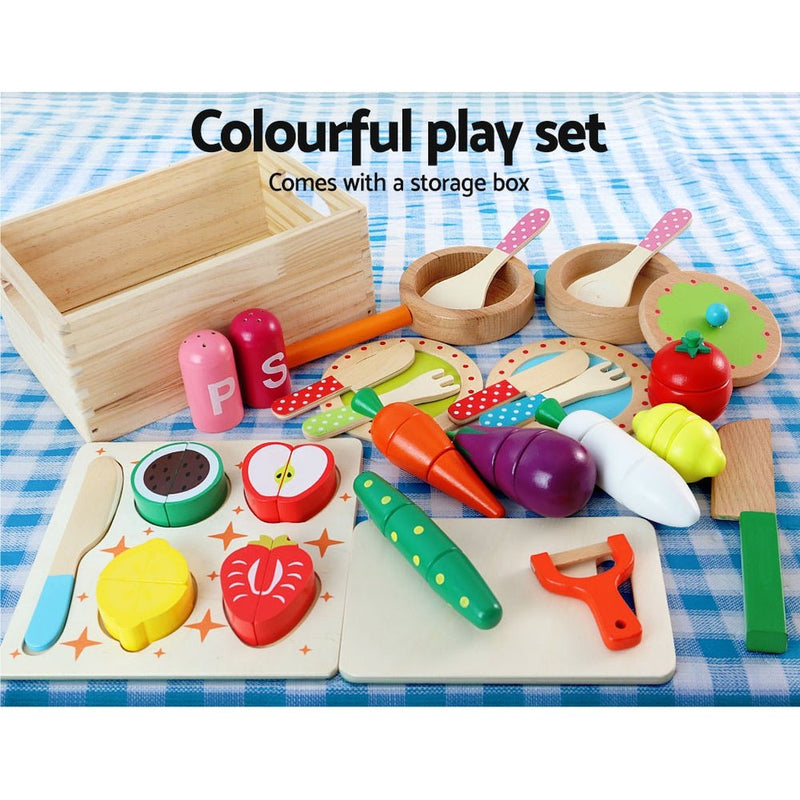 Kids Wooden Kitchen Pretend Play Sets Food Cooking Toys Children Pink - Baby & Kids > Kid's Furniture - Rivercity House & Home Co. (ABN 18 642 972 209) - Affordable Modern Furniture Australia
