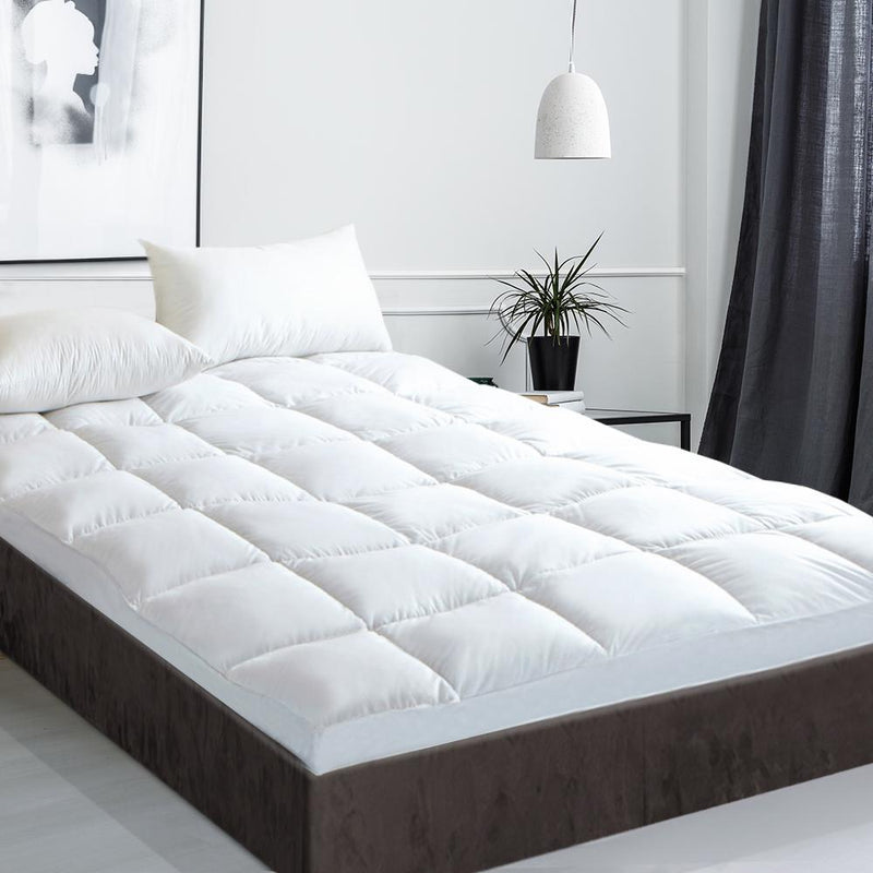 King Mattress Topper Goose Feather Down 1000GSM Pillowtop Topper - Home & Garden > Bedding - Rivercity House & Home Co. (ABN 18 642 972 209) - Affordable Modern Furniture Australia
