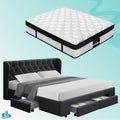 King Package | Avalon Bed Charcoal & Devon Euro Top Mattress (Medium)