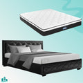 King Package | Bronte Bed Black & Bonita Euro Top Mattress (Medium Firm)