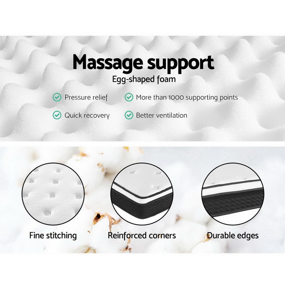 King Package | Henley LED Bed Black & Bonita Euro Top Mattress (Medium Firm) - Furniture > Bedroom - Rivercity House & Home Co. (ABN 18 642 972 209) - Affordable Modern Furniture Australia