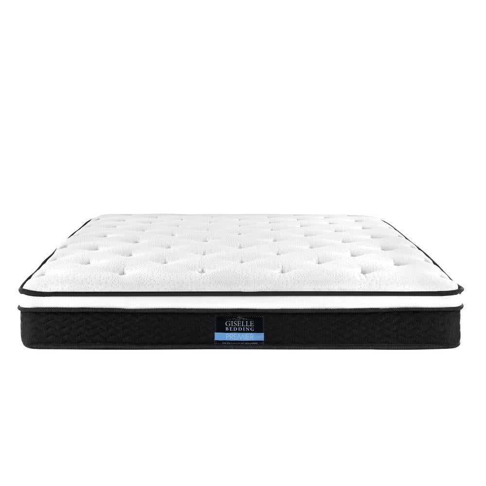 King Package | Henley LED Bed Black & Bonita Euro Top Mattress (Medium Firm) - Furniture > Bedroom - Rivercity House & Home Co. (ABN 18 642 972 209) - Affordable Modern Furniture Australia