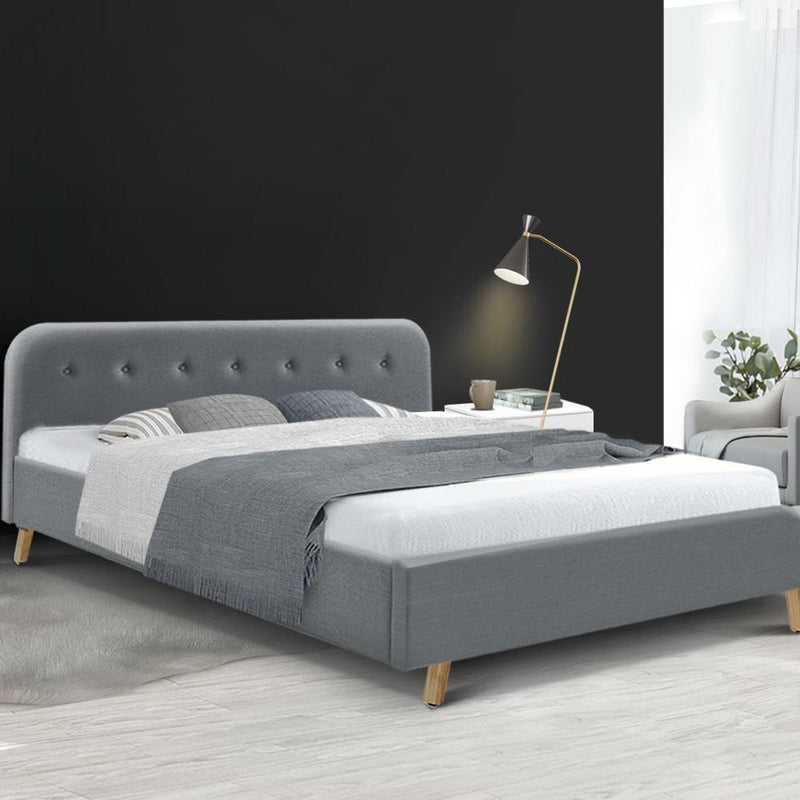 King Package | Tarcoola Bed Grey & Normay Pillow Top Mattress (Medium Firm) - Furniture > Bedroom - Rivercity House & Home Co. (ABN 18 642 972 209) - Affordable Modern Furniture Australia