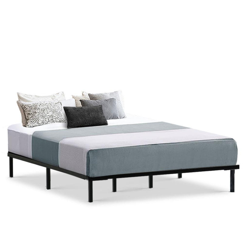 King Package | Ted Metal Bed Black & Normay Pillow Top Mattress (Medium Firm) - Furniture > Bedroom - Rivercity House & Home Co. (ABN 18 642 972 209) - Affordable Modern Furniture Australia