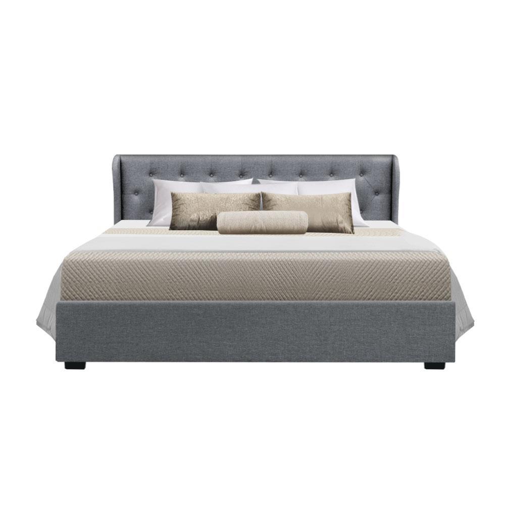 King Premium Package | Elouera Bed Grey, Luna Series Euro Top Mattress (Medium Firm) & Bonus Mattress Topper! - Furniture > Bedroom - Rivercity House & Home Co. (ABN 18 642 972 209) - Affordable Modern Furniture Australia