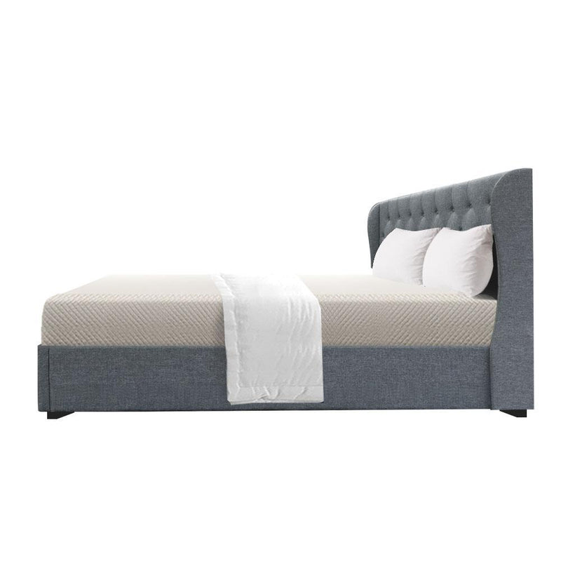 King Premium Package | Elouera Bed Grey, Luna Series Euro Top Mattress (Medium Firm) & Bonus Mattress Topper! - Furniture > Bedroom - Rivercity House And Home Co.