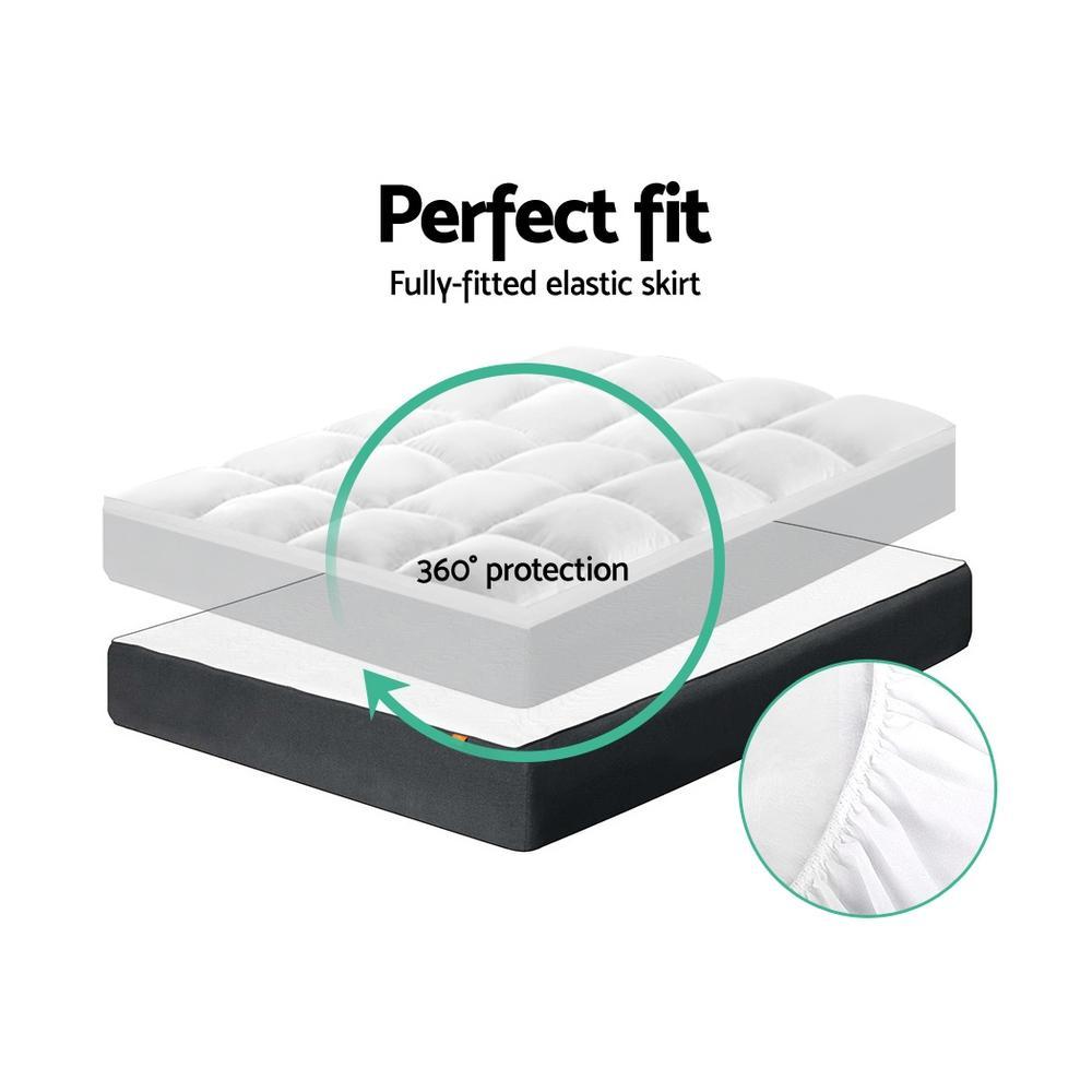 King Premium Package | Elouera Bed Grey, Luna Series Euro Top Mattress (Medium Firm) & Bonus Mattress Topper! - Furniture > Bedroom - Rivercity House & Home Co. (ABN 18 642 972 209) - Affordable Modern Furniture Australia