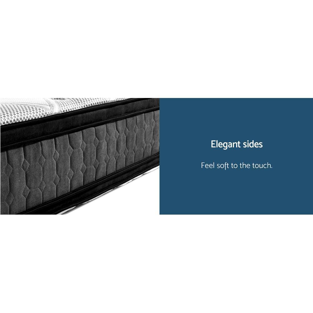 King Premium Package | Elouera Bed Grey, Luna Series Euro Top Mattress (Medium Firm) & Bonus Mattress Topper! - Furniture > Bedroom - Rivercity House & Home Co. (ABN 18 642 972 209) - Affordable Modern Furniture Australia