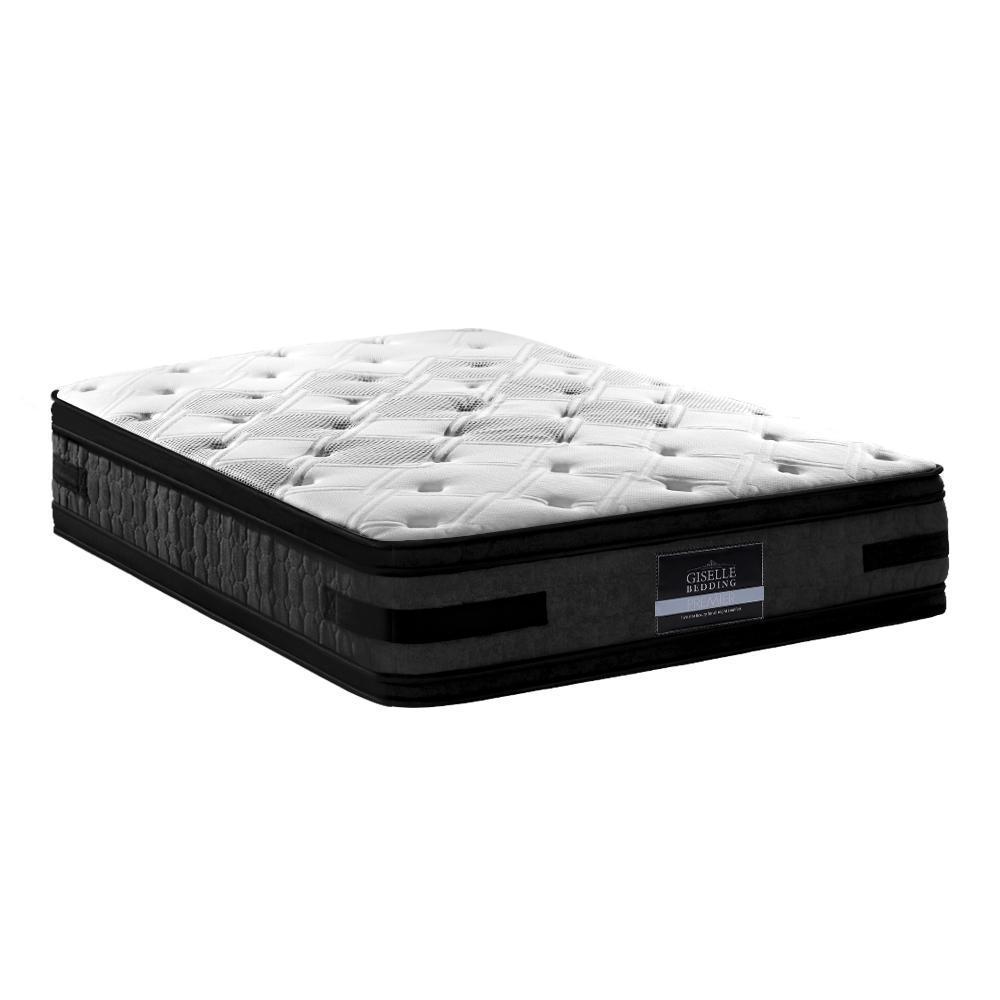King Premium Package | Elouera Bed Grey, Luna Series Euro Top Mattress (Medium Firm) & Bonus Mattress Topper! - Furniture > Bedroom - Rivercity House & Home Co. (ABN 18 642 972 209) - Affordable Modern Furniture Australia