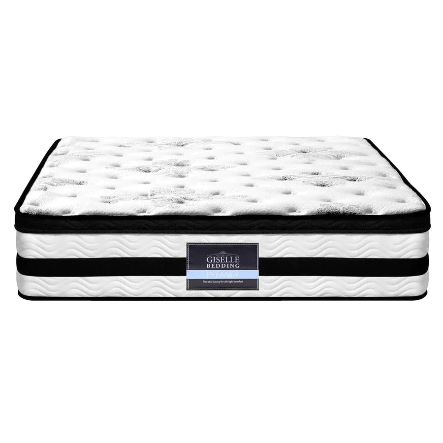 King Premium Package | Trinity Bed Charcoal, Algarve Euro Top Mattress (Medium Firm) & Deluxe Mattress Topper! - Rivercity House & Home Co. (ABN 18 642 972 209) - Affordable Modern Furniture Australia
