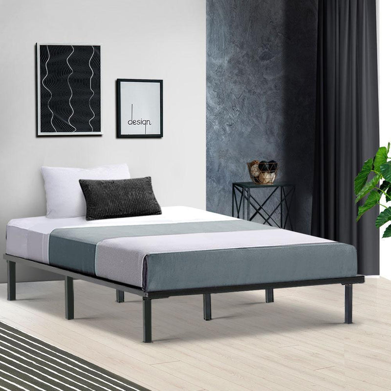 King Single Package | Ted Metal Bed & Normay Bonnell Spring Pillow Top Mattress (Medium Firm) - Furniture > Bedroom - Rivercity House & Home Co. (ABN 18 642 972 209) - Affordable Modern Furniture Australia