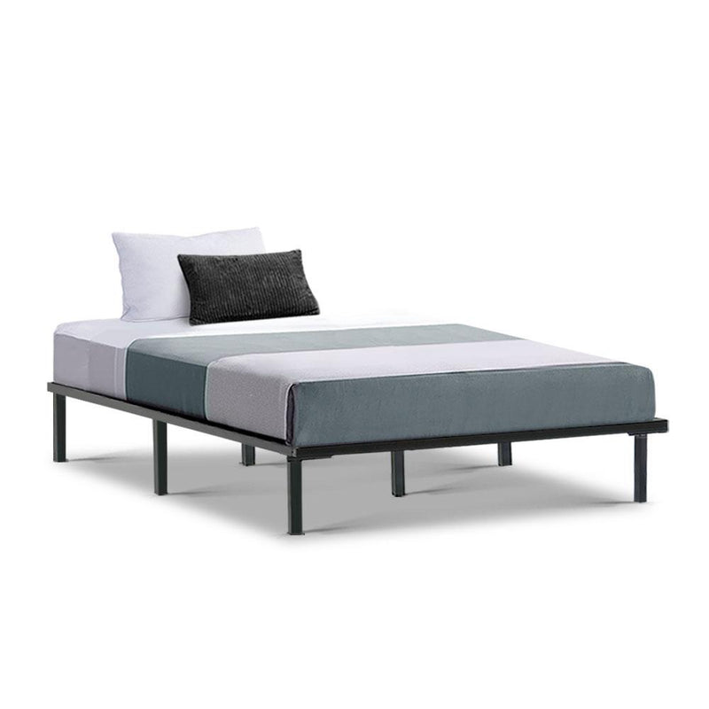 King Single Package | Ted Metal Bed & Normay Bonnell Spring Pillow Top Mattress (Medium Firm) - Furniture > Bedroom - Rivercity House & Home Co. (ABN 18 642 972 209) - Affordable Modern Furniture Australia