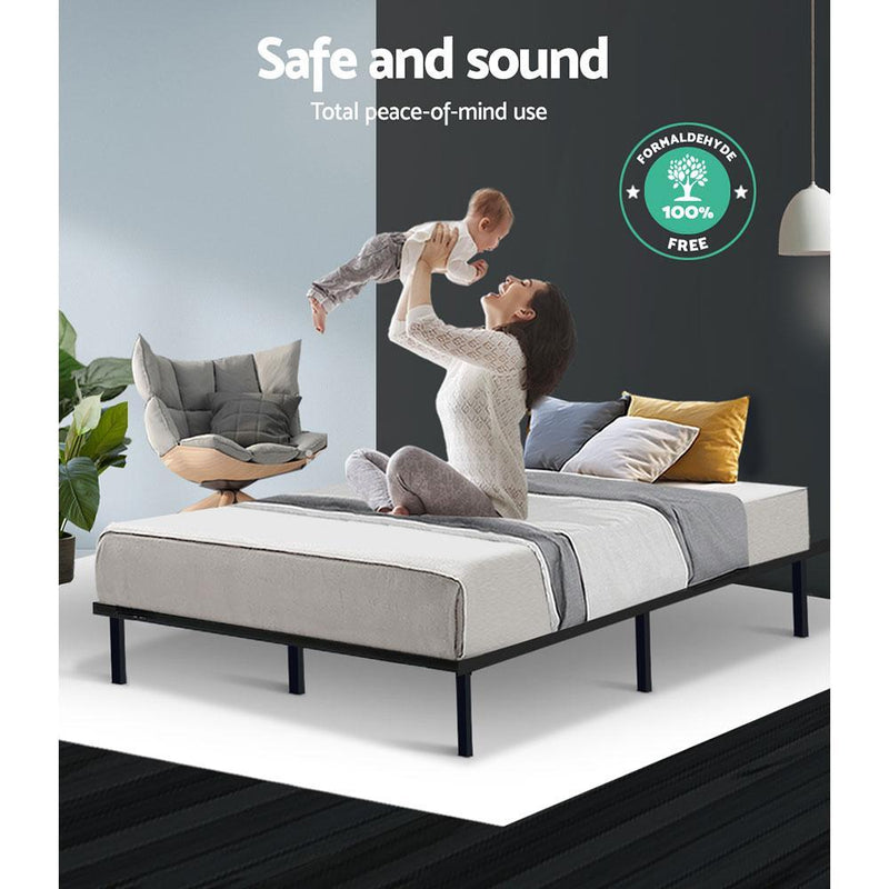 King Single Package | Ted Metal Bed & Normay Bonnell Spring Pillow Top Mattress (Medium Firm) - Furniture > Bedroom - Rivercity House & Home Co. (ABN 18 642 972 209) - Affordable Modern Furniture Australia